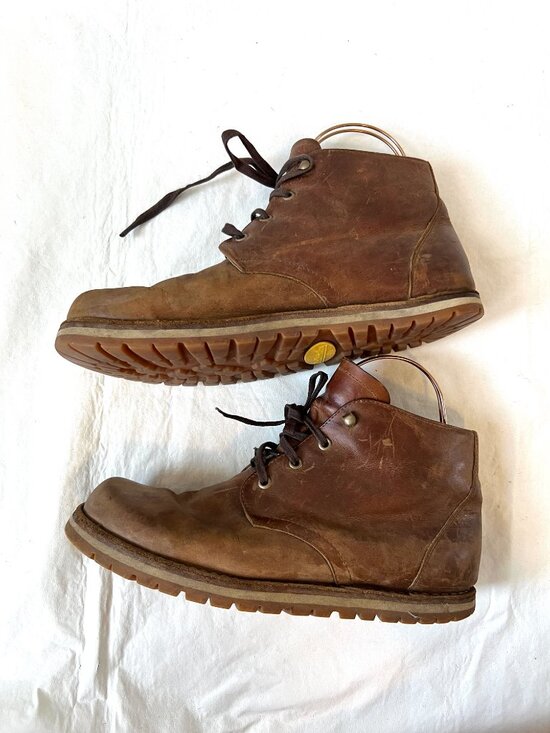 Waldviertler boots chukka brown leather lace up Tramper 43 10 G barefoot shoes main image 6